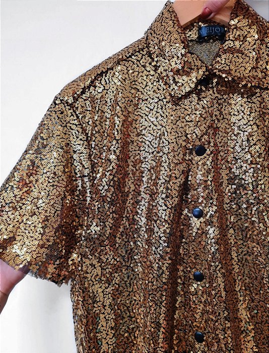 Camisa Gold Paetê