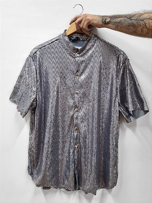 Camisa Paetê Chumbo
