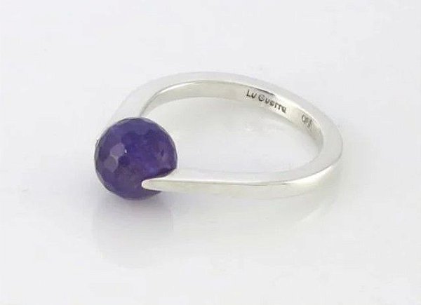 ANEL GÔNDOLA AMETISTA FACETADA