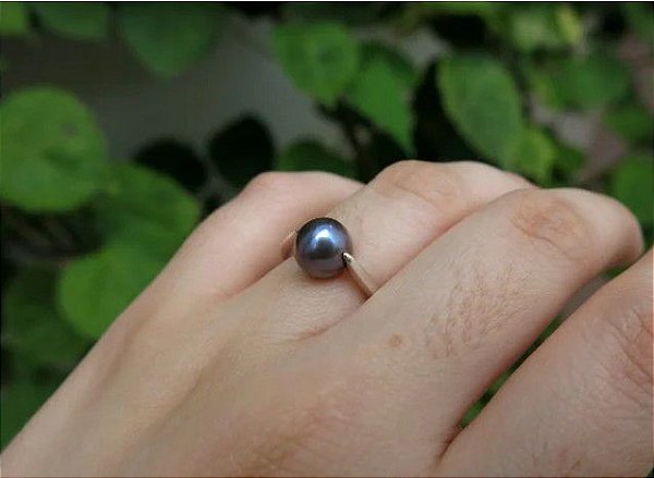 ANEL GÔNDOLA PEROLA NEGRA