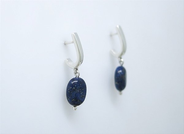 BRINCO MINI GÔNDOLA LÁPIS LAZULI OVAL