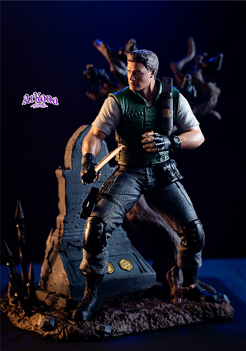 Diorama Colecionável Chris Redfield - Resident Evil 1 Remake