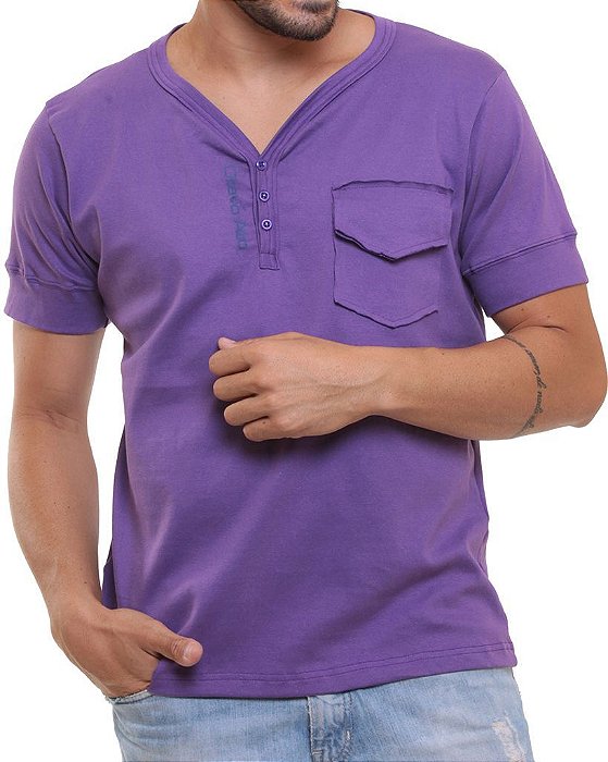 Camiseta Oitavo Ato Henley Roxo