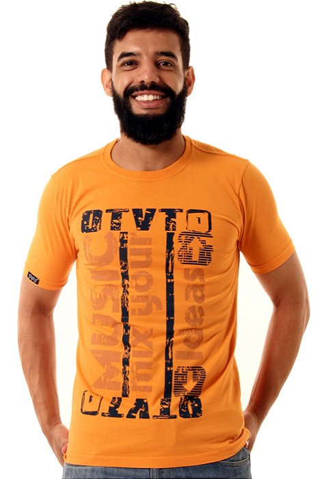 Camiseta Oitavo Ato Music Mix Laranja Urubin