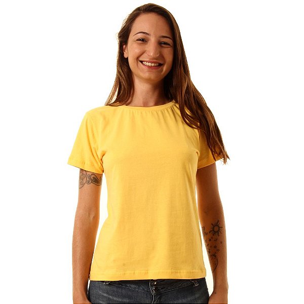 Camiseta Básica Baby Look Oitavo Ato Amarelo