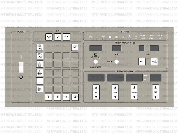 Painel de Membrana para Equipamento Gerador de Raio-X KXO-15E