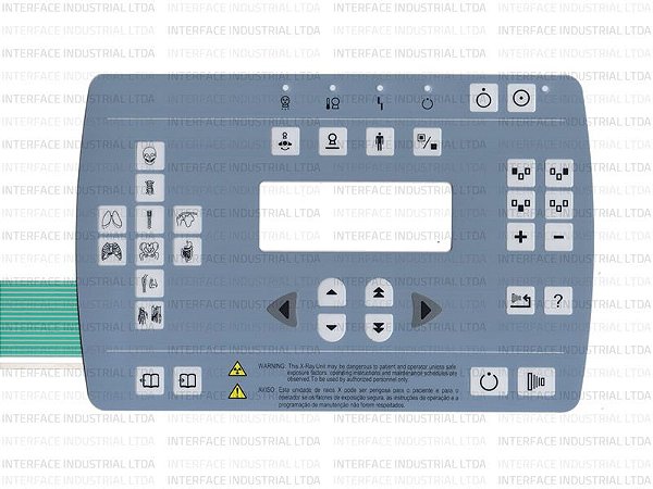 Teclado de Membrana para Máquina Raio-X GE XR 6000 Modelo 2