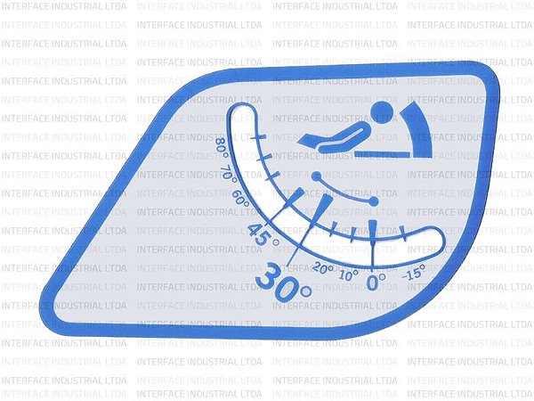 Etiqueta Esquerda Indicador de Ângulo da Cabeça para Cama Hospitalar Hill-Rom
