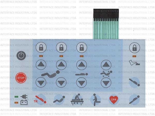 Teclado de membrana para Cama Hospitalar Linet - IP0907