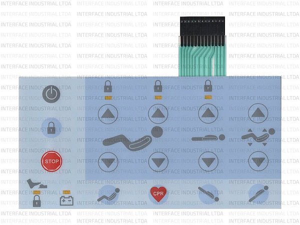Teclado de membrana para Cama Hospitalar Linet - IP0908