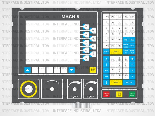 Teclado de Membrana para CNC Romi Mach 8