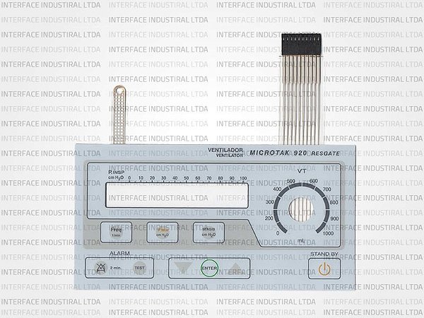 Teclado de Membrana para Ventilador Microtak 920