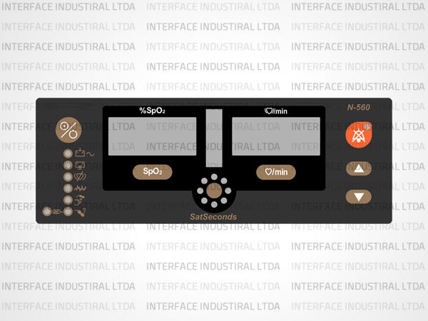 Painel de Membrana para Oximetro Nellcor N-560