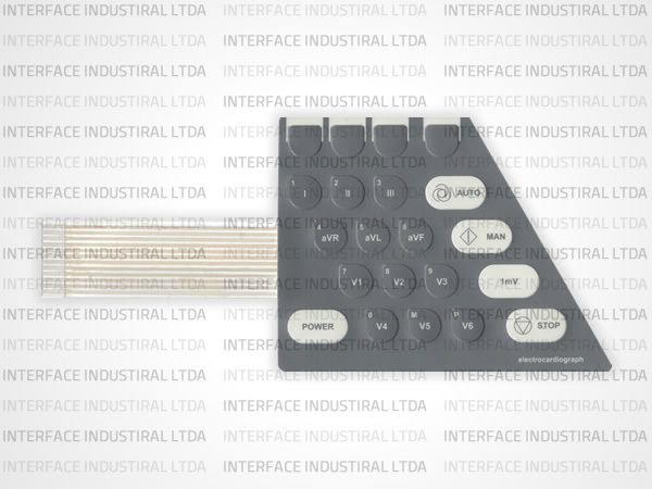 Teclado de Membrana para Eletrocardiógrafo Burdick EK10 EKG