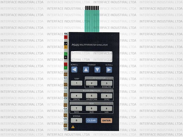 Teclado de Membrana para Equipamento Fluke PS420