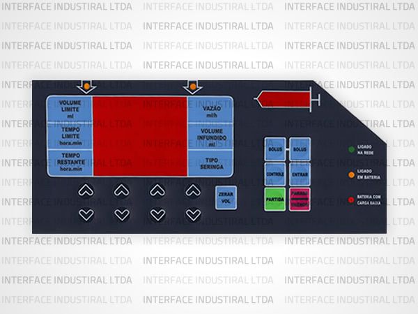 Painel de Membrana para Bomba de Infusão 670