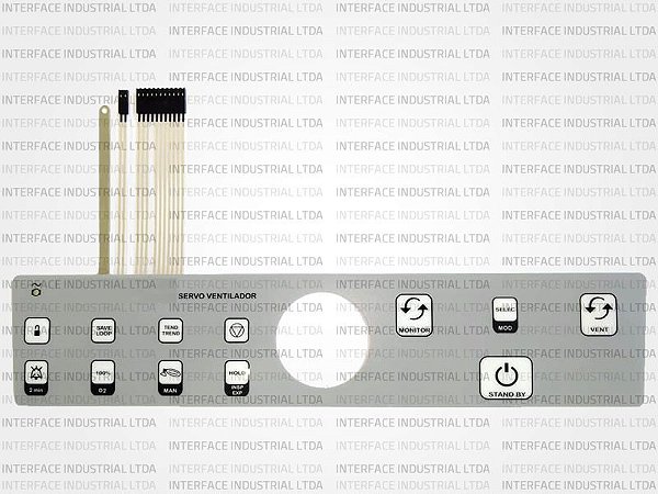 Teclado de Membrana para Ventilador Servo Carmel