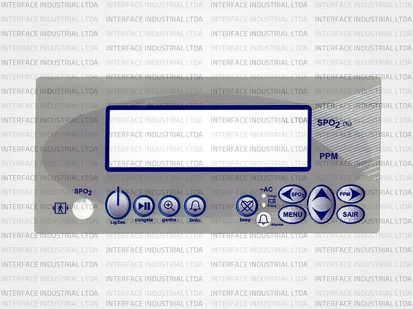Painel de Membrana para Oxímetro de Pulso Oxilife Plus