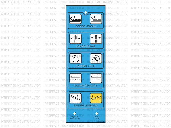Painel de Membrana para Mesa Cirúrgica BARRFAB Et906006V1