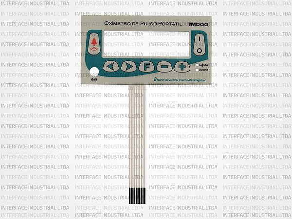 Teclado de Membrana para Oxímetro de Pulso Portátil M1000