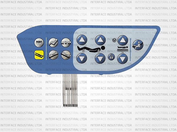 Teclado de membrana para Cama Hill-Rom - IP0921