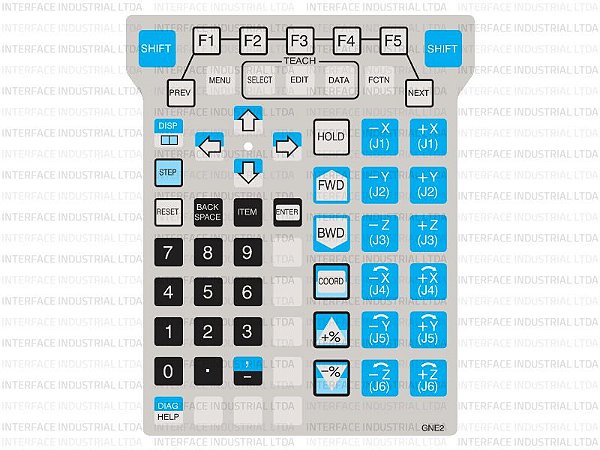Painel de Membrana para Teach Pendant FANUC