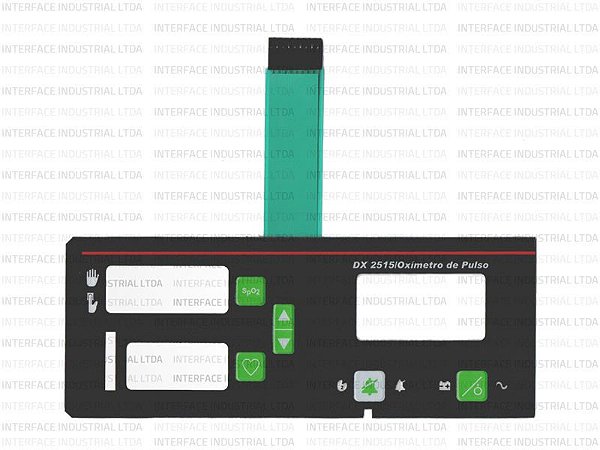 Teclado de Membrana para Oxímetro de Pulso DX-2515 Dixtal