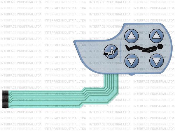 Teclado de membrana para Cama Hill-Rom - IP0967