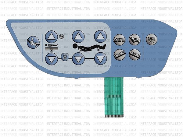 Teclado de membrana para Cama Hill-Rom 175521 - IP0964