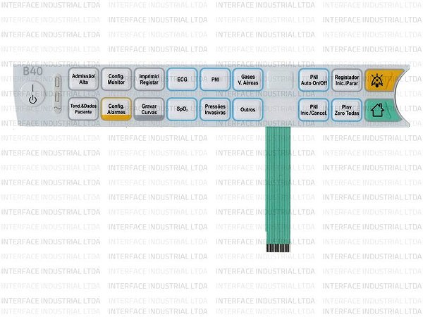 Teclado de Membrana para Monitor de paciente NIBP B40