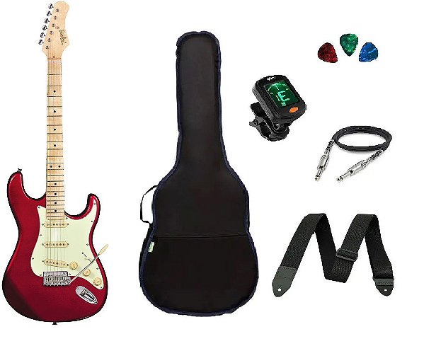 Kit Guitarra Tagima Stratocaster T635 Vermelha