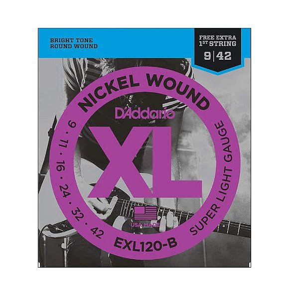 ENCORDOAMENTO PARA GUITARRA EXL120-B 009-042 - D'ADDARIO