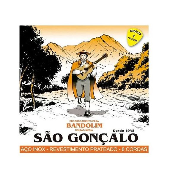 Encordoamento São Gonçalo Para Bandolim Tensão Média