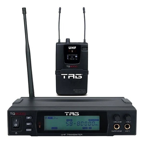 Monitor Sem Fio Tagima Tg-9000 UHF C/Receptor