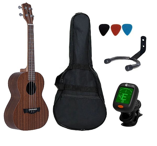 Kit ukulele Tagima Tenor 27k Natural Mogno + Acessórios