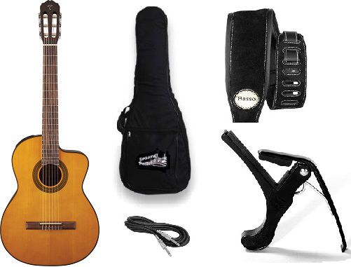 Violão Takamine Náilon GC1ce + Brindes (capa, correia, cabo, capotraste)