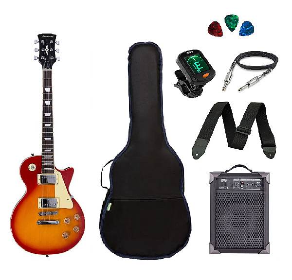 Kit Guitarra Strinberg Les Paul LPS230 + Amplificador + Afinador Digital + Acessórios Cherry