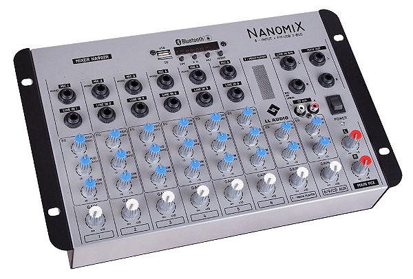 Mesa de som LL Nanomix NA902R BT 9 canais - com gravação