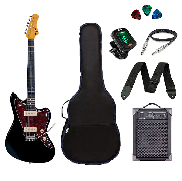 Kit Guitarra Tagima Tw61 Woodstock Preta Amplificador