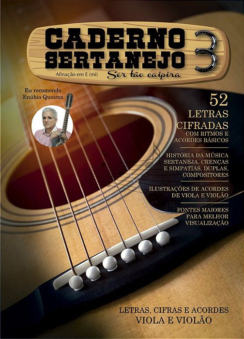 Caderno Sertanejo Letras, Cifras Viola E Violao Vol.3