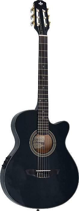 Violão Strinberg Elétrico náilon Flat SCF25 Preto