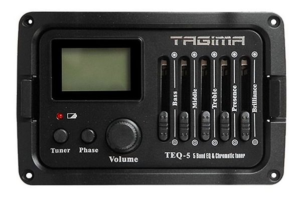 Pré Amplificador Tagima TEQ5 Afinador Cromático Violão/Viola