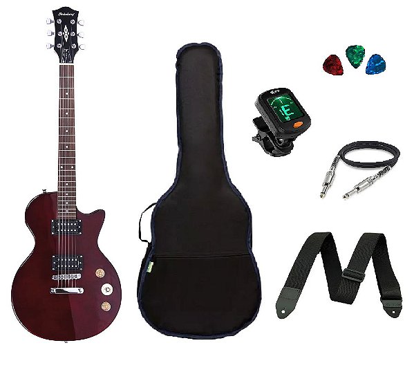 Kit Guitarra Strinberg Les Paul LPS200 Vinho