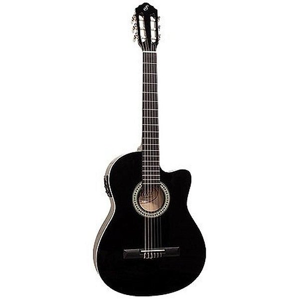 Violão Start by Giannini NF14 Elétrico Flat Nylon com Afinador - BK