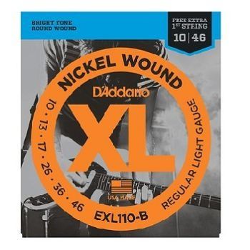 Encordoamento Para Guitarra Nickel Exl110-b 010/046 D'Addário