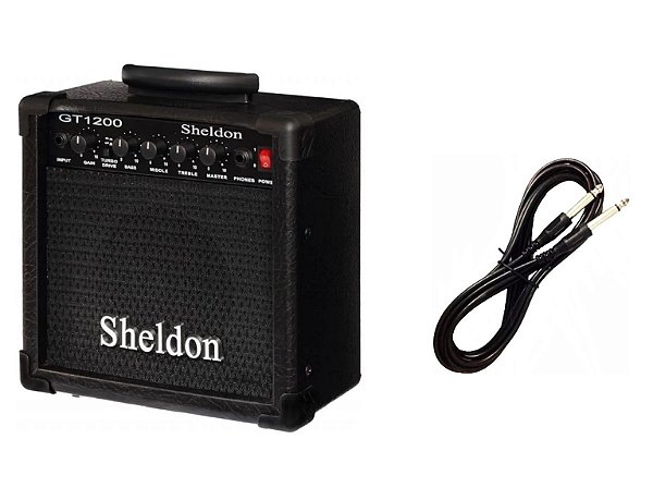 Cubo Amplificador para Guitarra Sheldon GT1200 CABO P10 BRINDE