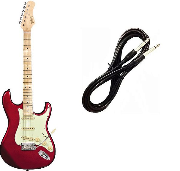 Guitarra Tagima Stratocaster T635 Vermelha Cabo P10 Brinde