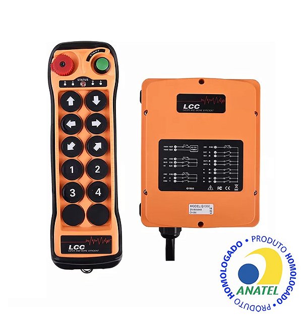 Kit Controle Remoto Industrial 10 Botões 1 Estagio Sem fio Q1000