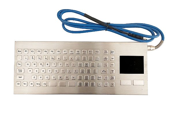 Teclado Industrial Inox com Touchpad ABNT2 USB NLB-97-QN-D2