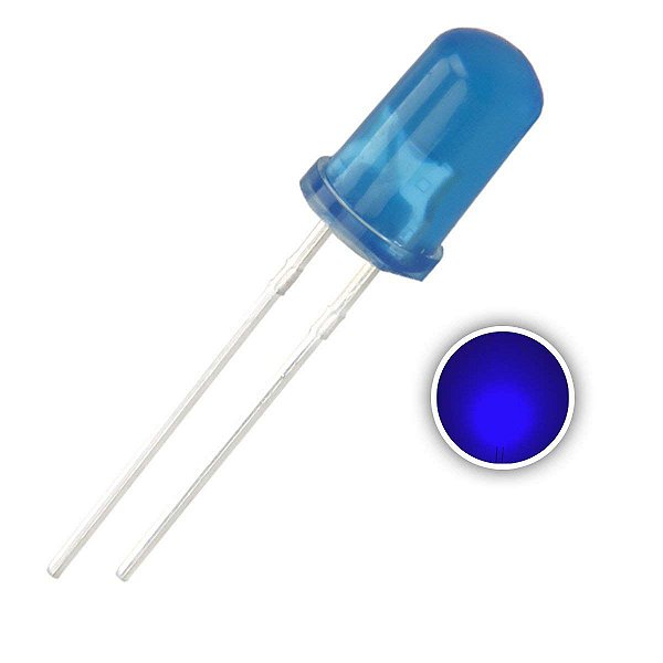 LED 5mm Difuso Azul 465-470nm K1229